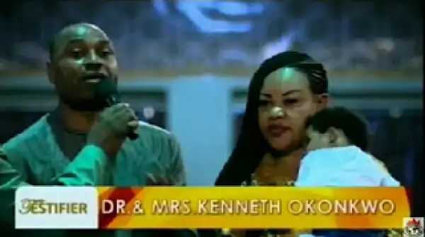 Actor Kenneth Okonkwo & Wife Testify About Their Miracle Baby At Shiloh [PICS]